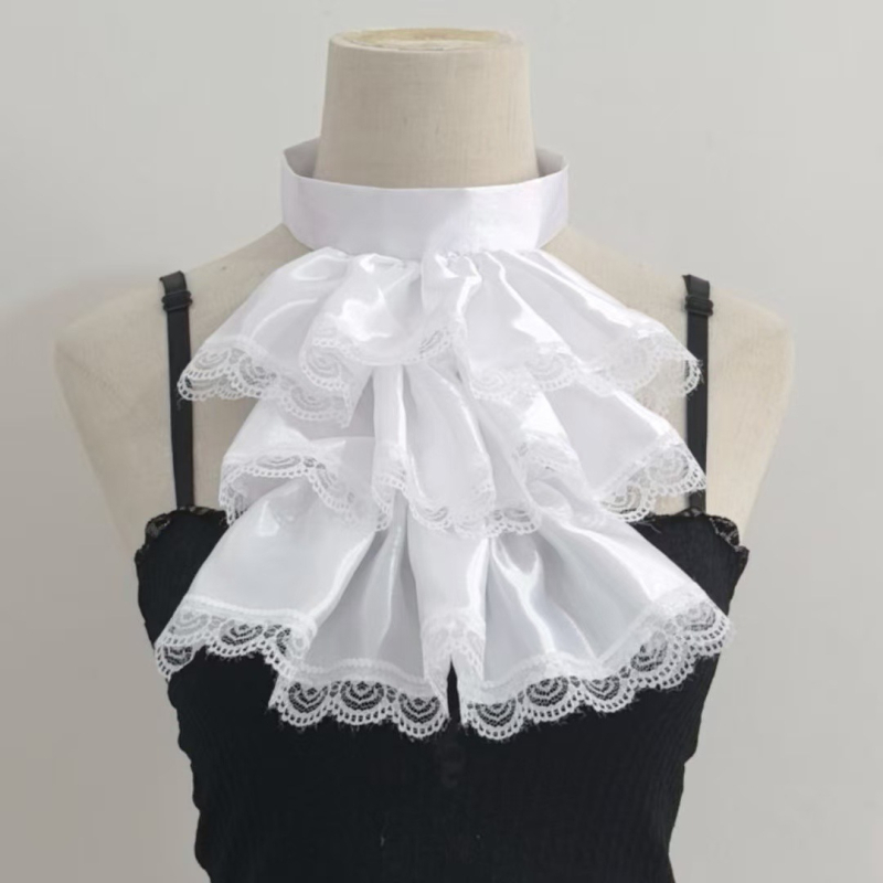 Lace Ruff Collar – dodatak za cosplay i studijsko fotografiranje; Materijal: poliester vlakno; Uzorak: čipka; Porijeklo: Jinhua; Sezona: Proljeće 2023; Pakiranje: Pojedinačno pakiranje.