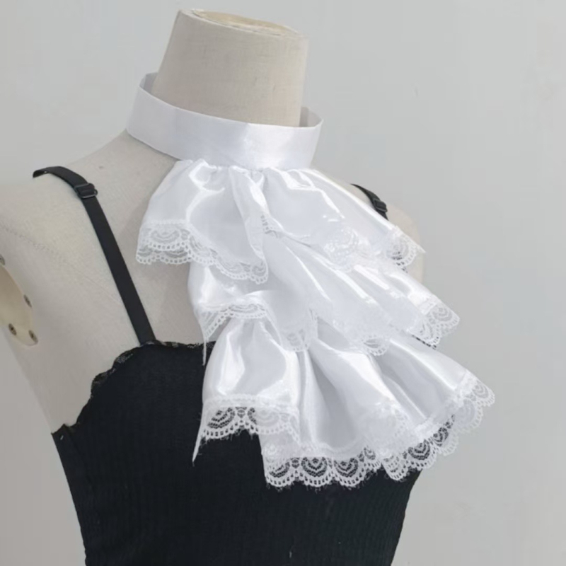 Lace Ruff Collar – dodatak za cosplay i studijsko fotografiranje; Materijal: poliester vlakno; Uzorak: čipka; Porijeklo: Jinhua; Sezona: Proljeće 2023; Pakiranje: Pojedinačno pakiranje.