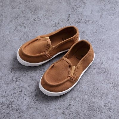 Παιδικά παπούτσια slip-on από καμβά, κορεάτικου στυλ, χαμηλό άνω μέρος, υφασμάτινο πάτο, πλαστική σόλα