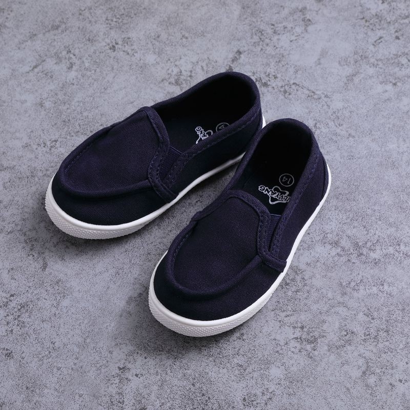 Παιδικά παπούτσια slip-on από καμβά, κορεάτικου στυλ, χαμηλό άνω μέρος, υφασμάτινο πάτο, πλαστική σόλα