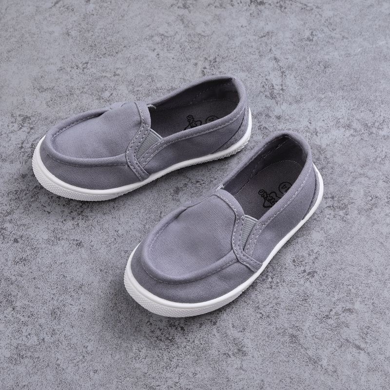 Παιδικά παπούτσια slip-on από καμβά, κορεάτικου στυλ, χαμηλό άνω μέρος, υφασμάτινο πάτο, πλαστική σόλα