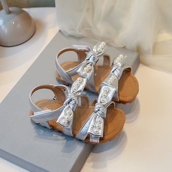 Dječje sandale za princeze, Velcro kopčanje, TPR potplat, jednobojni dizajn, sladak akademski stil, uzrast 4–16 godina