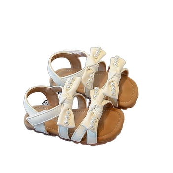 Dječje sandale za princeze, Velcro kopčanje, TPR potplat, jednobojni dizajn, sladak akademski stil, uzrast 4–16 godina