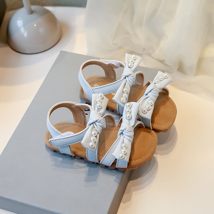 Dječje sandale za princeze, Velcro kopčanje, TPR potplat, jednobojni dizajn, sladak akademski stil, uzrast 4–16 godina