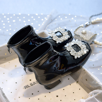 Detské Martin topánky pre dievčatá, 7–12 rokov, bočný zips, nízky štít, PU vložka, gumová podrážka