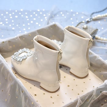 Detské Martin topánky pre dievčatá, 7–12 rokov, bočný zips, nízky štít, PU vložka, gumová podrážka