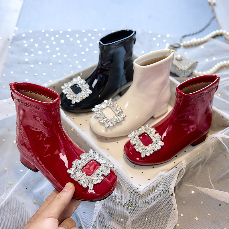 Detské Martin topánky pre dievčatá, 7–12 rokov, bočný zips, nízky štít, PU vložka, gumová podrážka