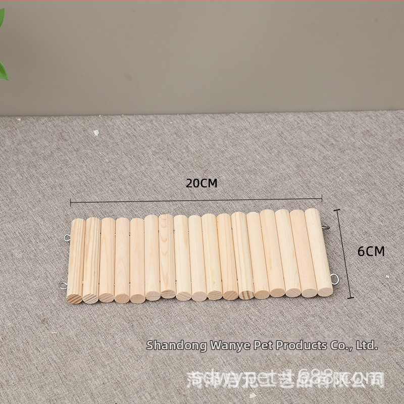 Gard decorativ din lemn masiv pentru hamster, cu scară