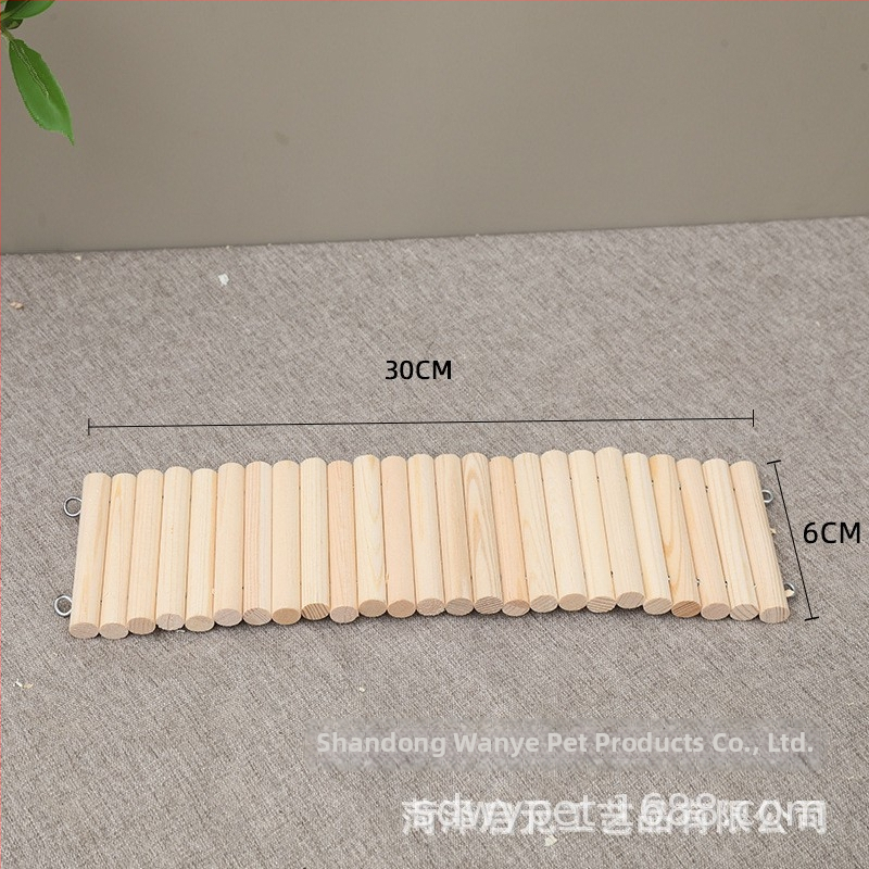 Gard decorativ din lemn masiv pentru hamster, cu scară