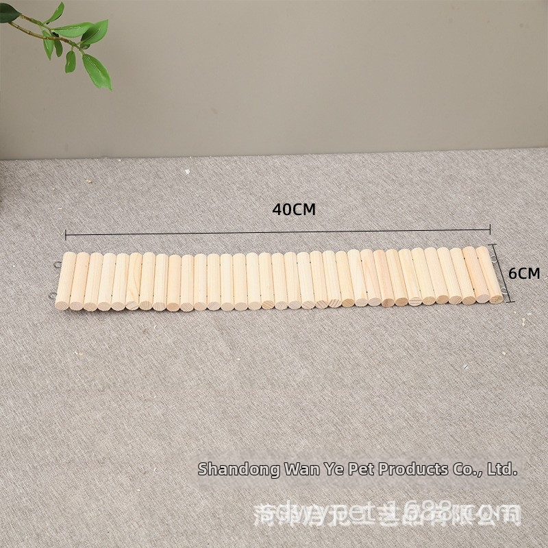 Gard decorativ din lemn masiv pentru hamster, cu scară