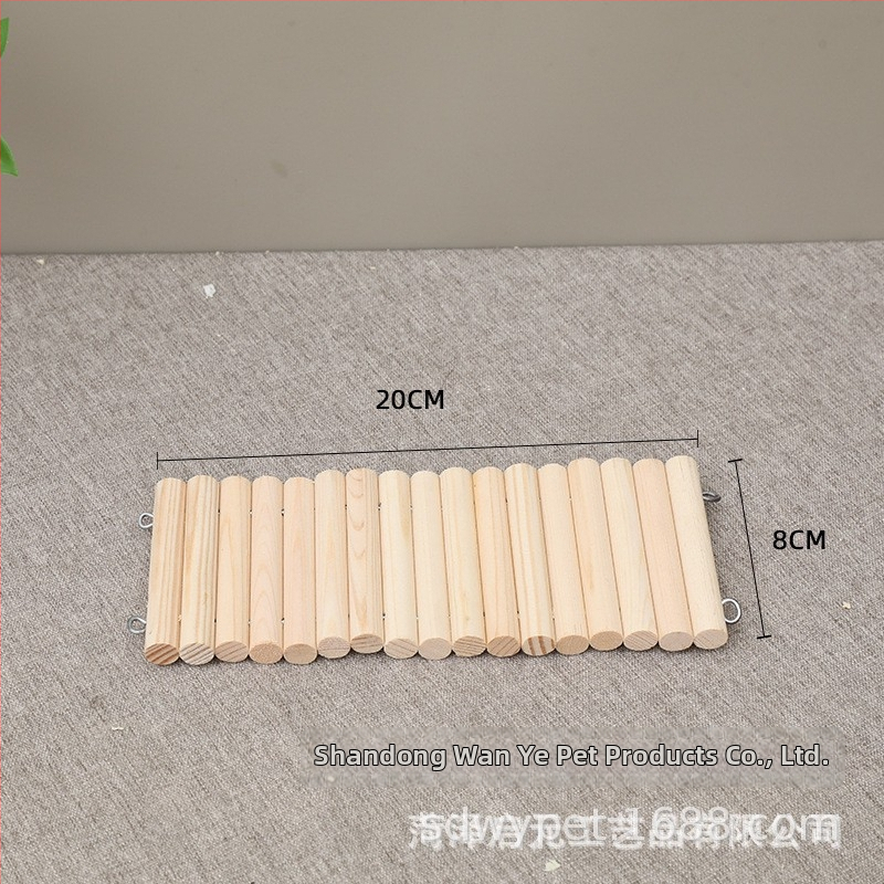 Gard decorativ din lemn masiv pentru hamster, cu scară