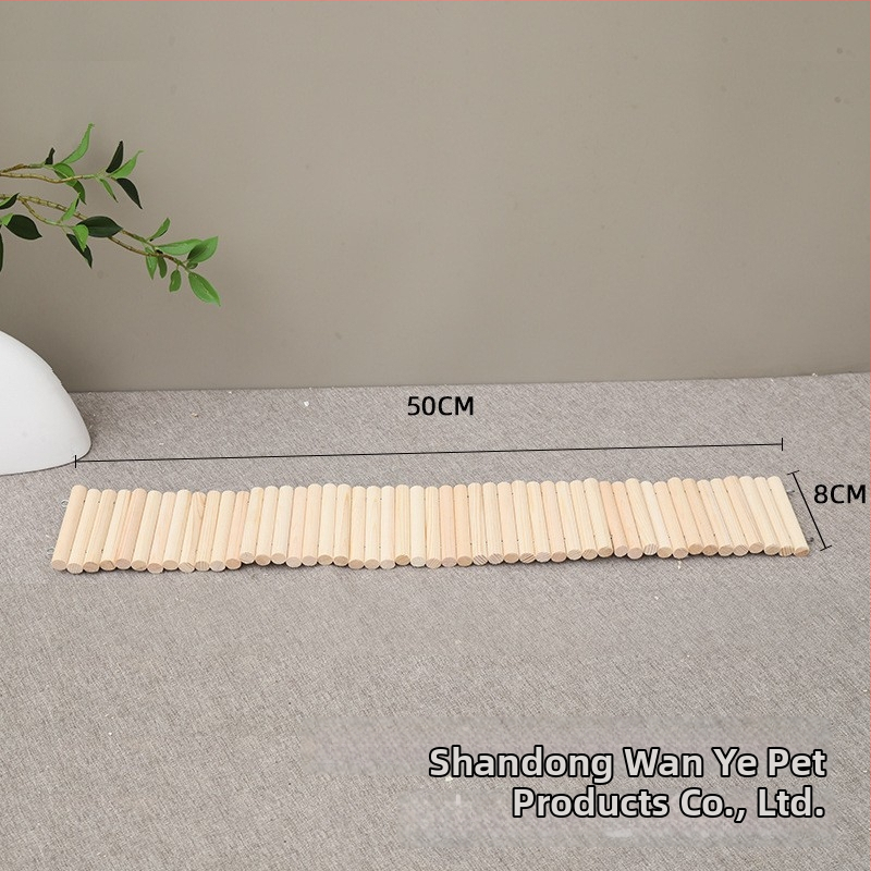 Gard decorativ din lemn masiv pentru hamster, cu scară