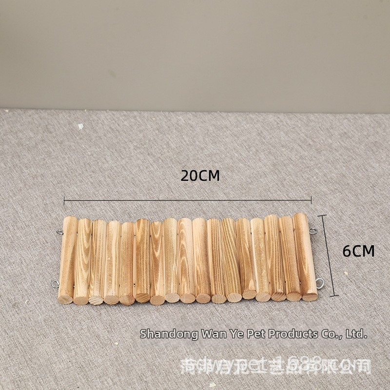 Gard decorativ din lemn masiv pentru hamster, cu scară