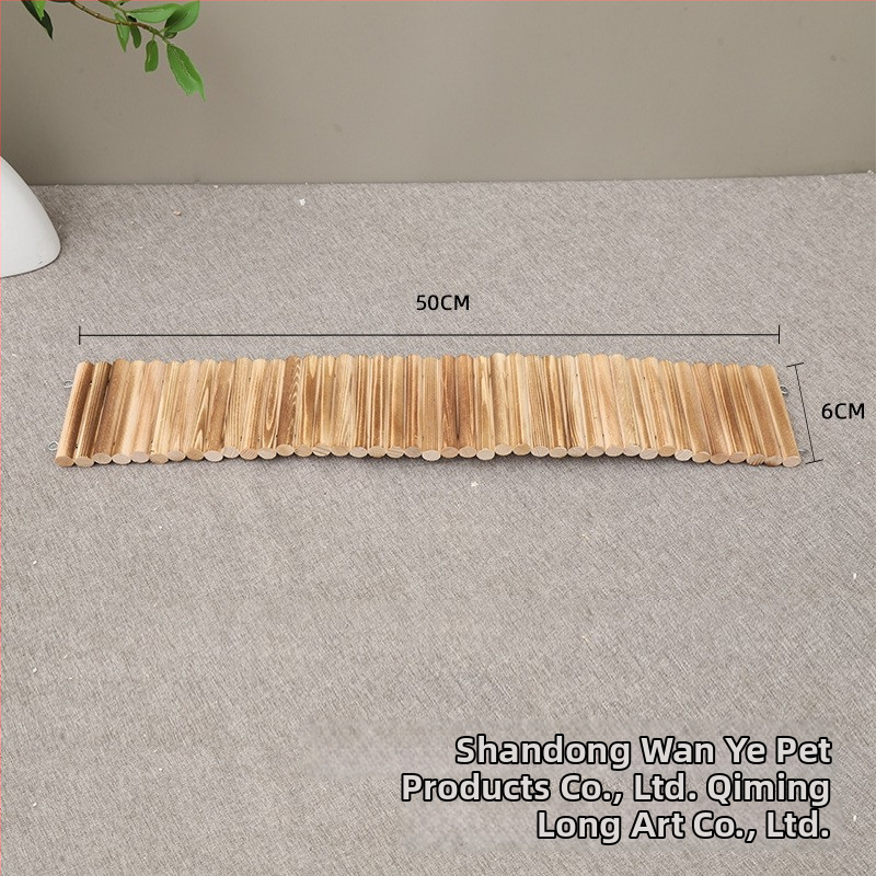 Gard decorativ din lemn masiv pentru hamster, cu scară