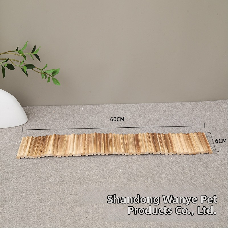 Gard decorativ din lemn masiv pentru hamster, cu scară