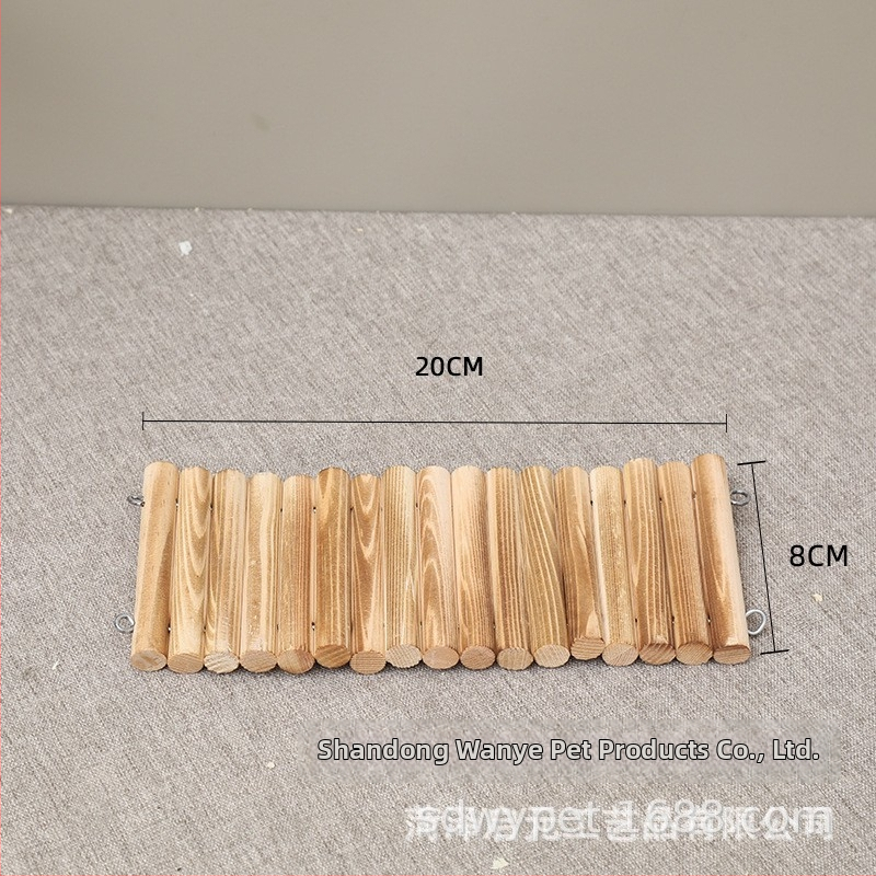 Gard decorativ din lemn masiv pentru hamster, cu scară