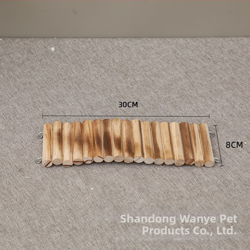 Gard decorativ din lemn masiv pentru hamster, cu scară