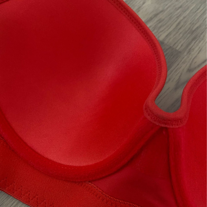 Sutien fără cusături Push-Up, cupe 3/4, cupe modelate subțiri, material nylon, căptușeală din spandex