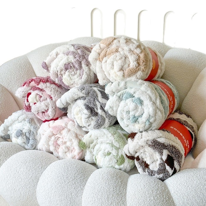 Cuvertură din poliester cu dublu strat, model geometric, 300 g, primăvară și toamnă, micșorare 2–3%