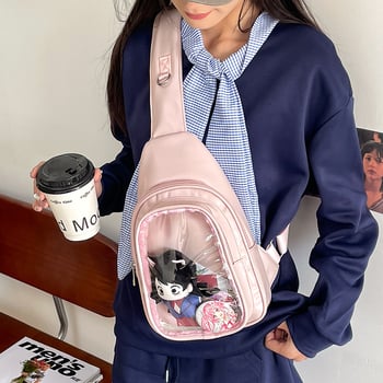 Ženska denim mini crossbody torbica s zatvaračem, unutarnji odjeljak i džep, poliester podstava, za slobodno vrijeme
