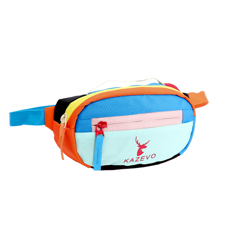 Geantă de talie/crossbody pentru femei, mare capacitate, stil retro european-american, nailon, căptușeală nailon, închidere cu fermoar, buzunar exterior 3D, Cod produs KZ1154, primăvara 2026