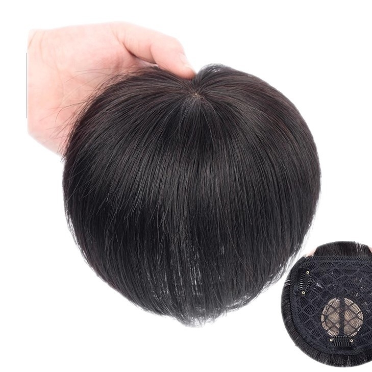 Dio perike za žene, prirodna ljudska kosa, ravne vlasi, model Hand Needle Straight Hair Block, nije za bojanje ili trajnu promjenu