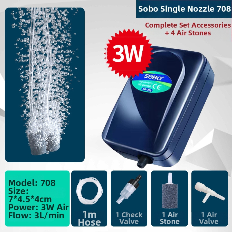 SB аквариумна кислородна аерационна помпа, много тиха, модел sz0101010, тегло 2000 g