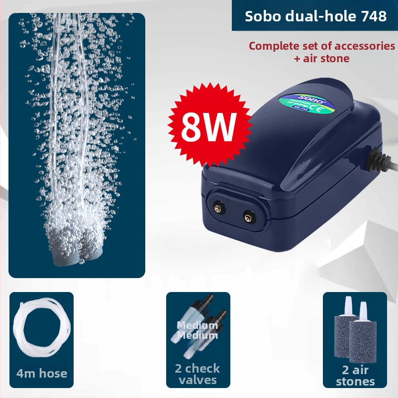 SB аквариумна кислородна аерационна помпа, много тиха, модел sz0101010, тегло 2000 g