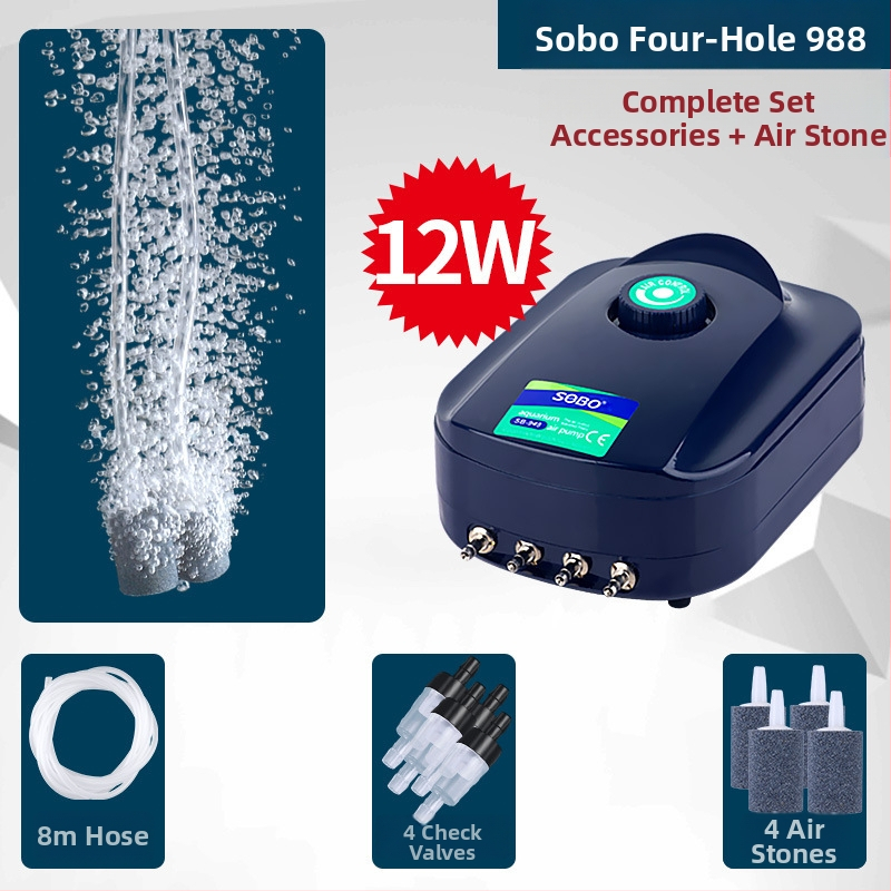 SB аквариумна кислородна аерационна помпа, много тиха, модел sz0101010, тегло 2000 g