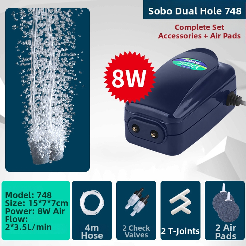 SB аквариумна кислородна аерационна помпа, много тиха, модел sz0101010, тегло 2000 g