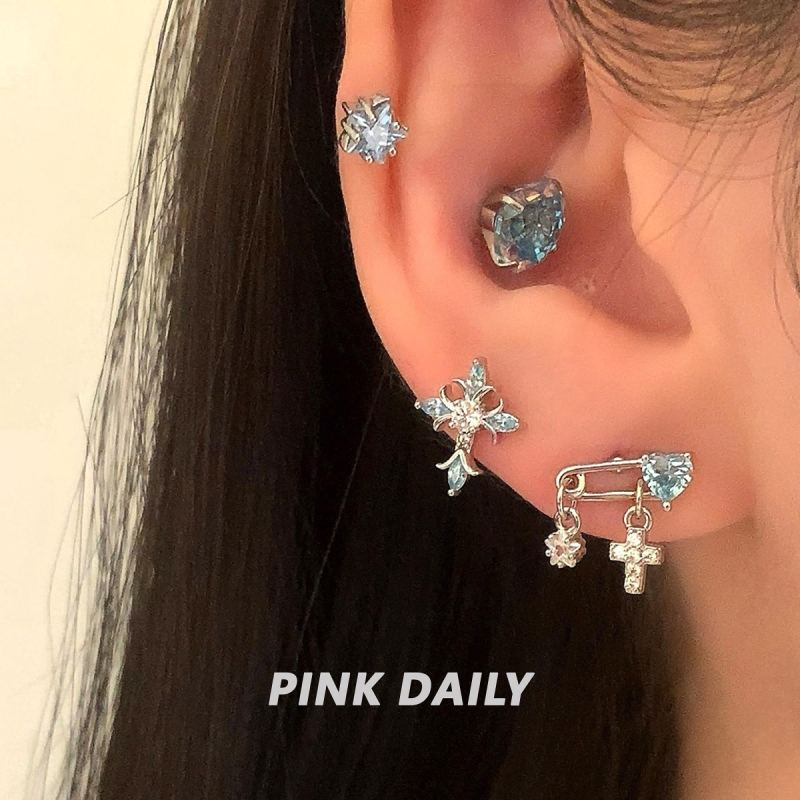 Fülbevalók titán acélból, elektropolírozás, geometriai forma, pásztori stílus