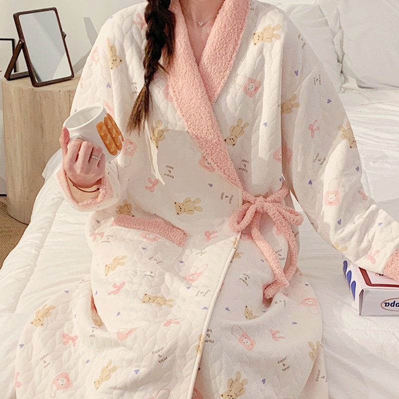 Ρούχο θηλασμού μετά τον τοκετό από ανάλαφρο βαμβάκι, μακριά μανίκια, άνοιγμα θηλασμού, μακριά φούστα