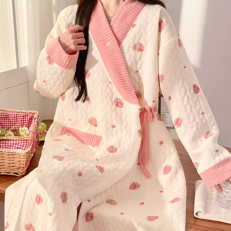 Ρούχο θηλασμού μετά τον τοκετό από ανάλαφρο βαμβάκι, μακριά μανίκια, άνοιγμα θηλασμού, μακριά φούστα