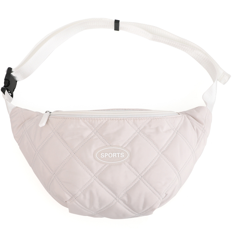Unisex nylon torbica za prsni/pojas s dijamantnim quilt uzorkom, zatvarač i džep za telefon