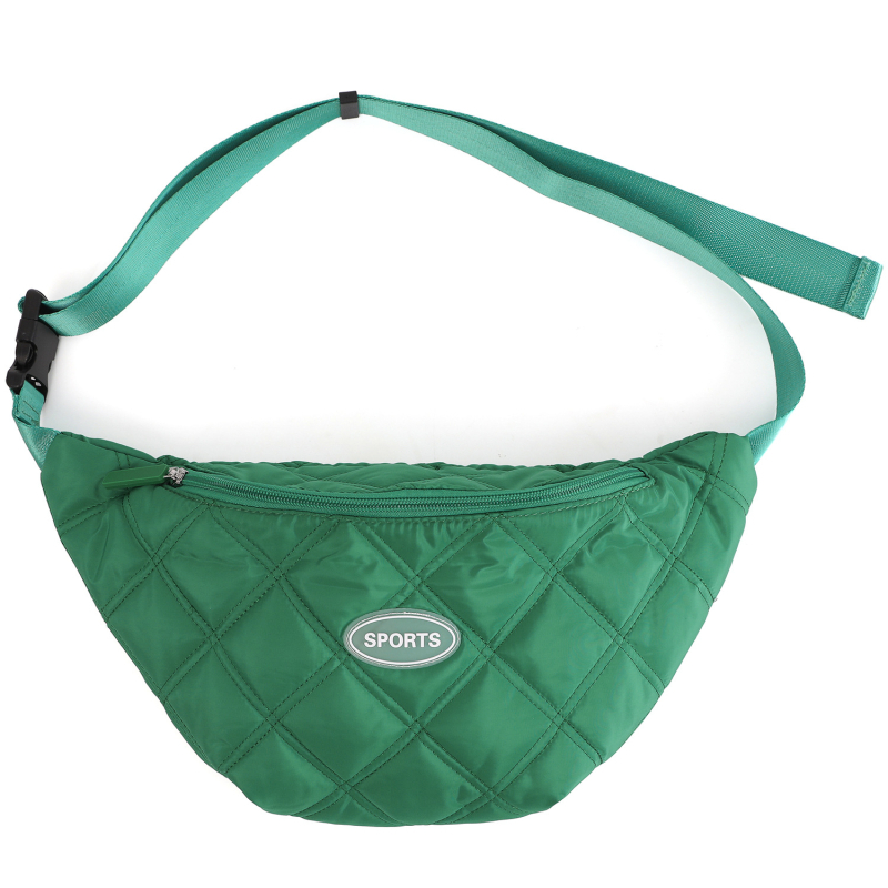 Unisex nylon torbica za prsni/pojas s dijamantnim quilt uzorkom, zatvarač i džep za telefon