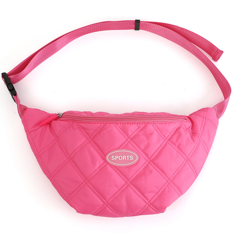 Unisex nylon torbica za prsni/pojas s dijamantnim quilt uzorkom, zatvarač i džep za telefon