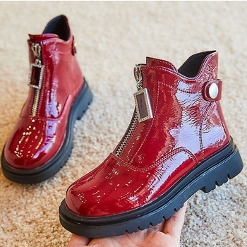 Dievčenské zimné topánky, vrchný materiál mikrovlákno, protišmyková podrážka z prírodného kaučuku, pre vek 1-3 rokov, jeseň 2024