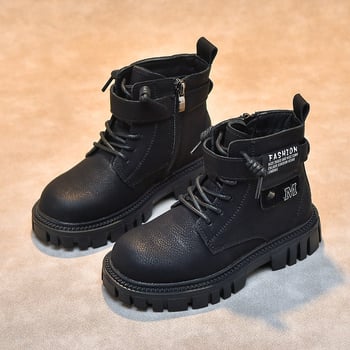 Martin topánky pre chlapcov, vrchný materiál z hovädzej kože, bočný zips, gumová podrážka, protišmykové a odolné voči opotrebeniu