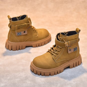 Martin topánky pre chlapcov, vrchný materiál z hovädzej kože, bočný zips, gumová podrážka, protišmykové a odolné voči opotrebeniu