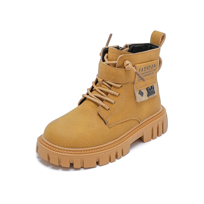 Martin topánky pre chlapcov, vrchný materiál z hovädzej kože, bočný zips, gumová podrážka, protišmykové a odolné voči opotrebeniu