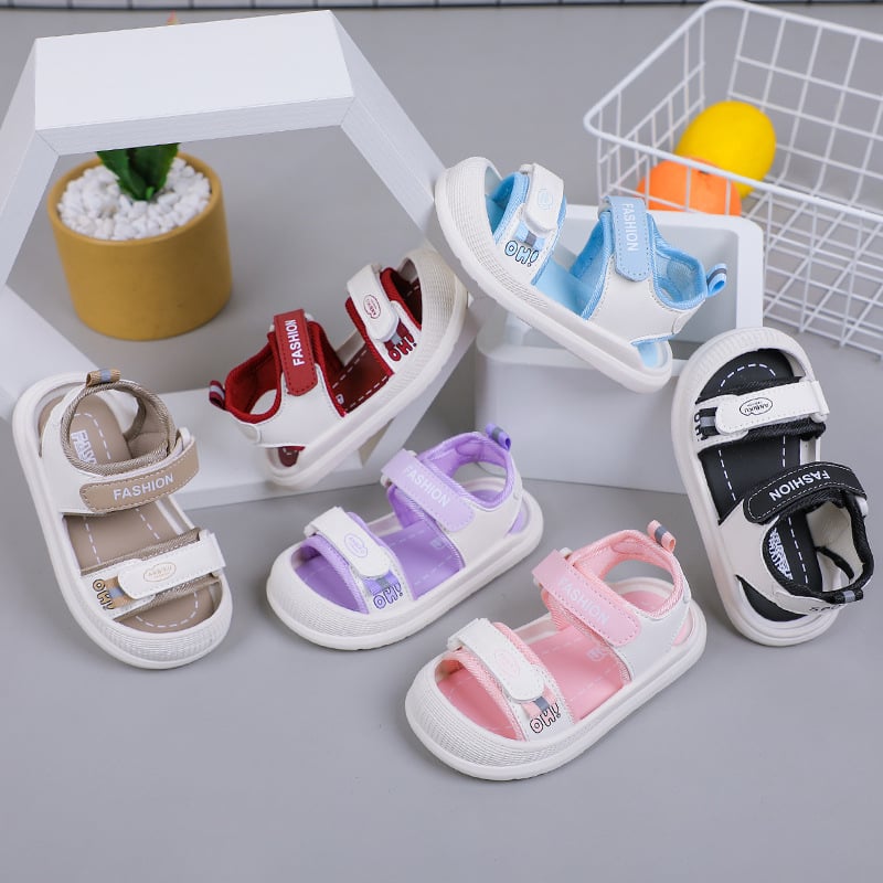 Uniszex strandcipő óvodásoknak és kisgyerekeknek — rajzfilm mintázat, gumi talp, Velcro-zárás, 1–6 éves korosztály