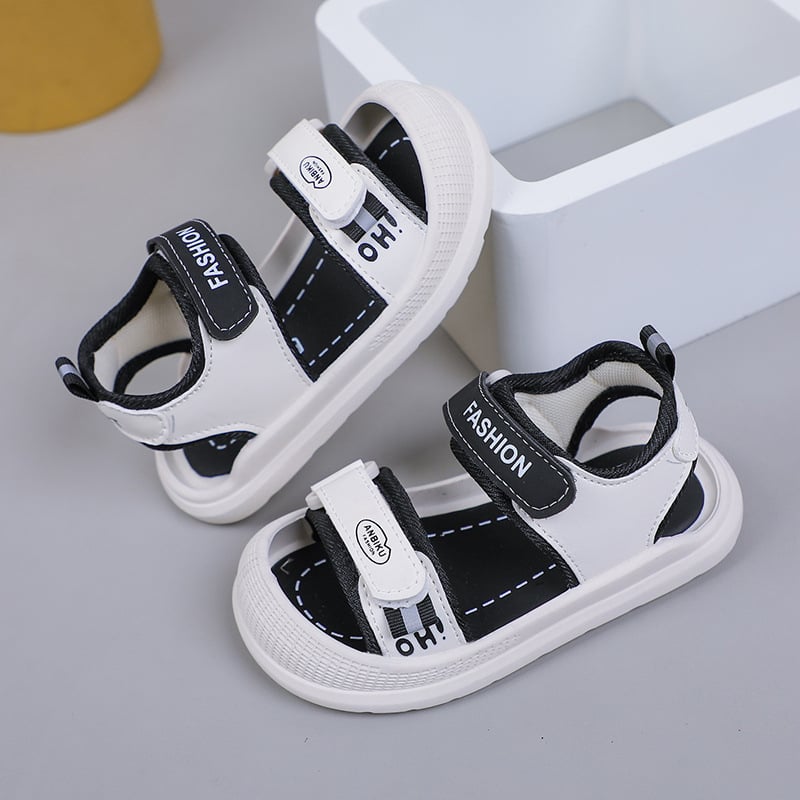 Uniszex strandcipő óvodásoknak és kisgyerekeknek — rajzfilm mintázat, gumi talp, Velcro-zárás, 1–6 éves korosztály