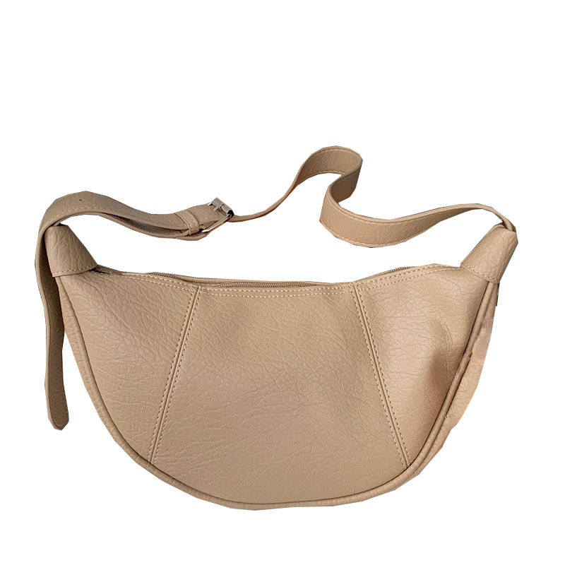 Ženska PU Saddle Bag - dumpling oblik, zatvarač, podstava od poliestera, unutarnji džep sa zatvaračem - The Cobbler King