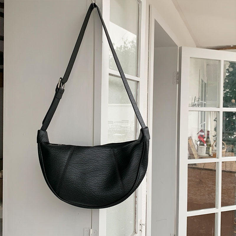 Ženska PU Saddle Bag - dumpling oblik, zatvarač, podstava od poliestera, unutarnji džep sa zatvaračem - The Cobbler King