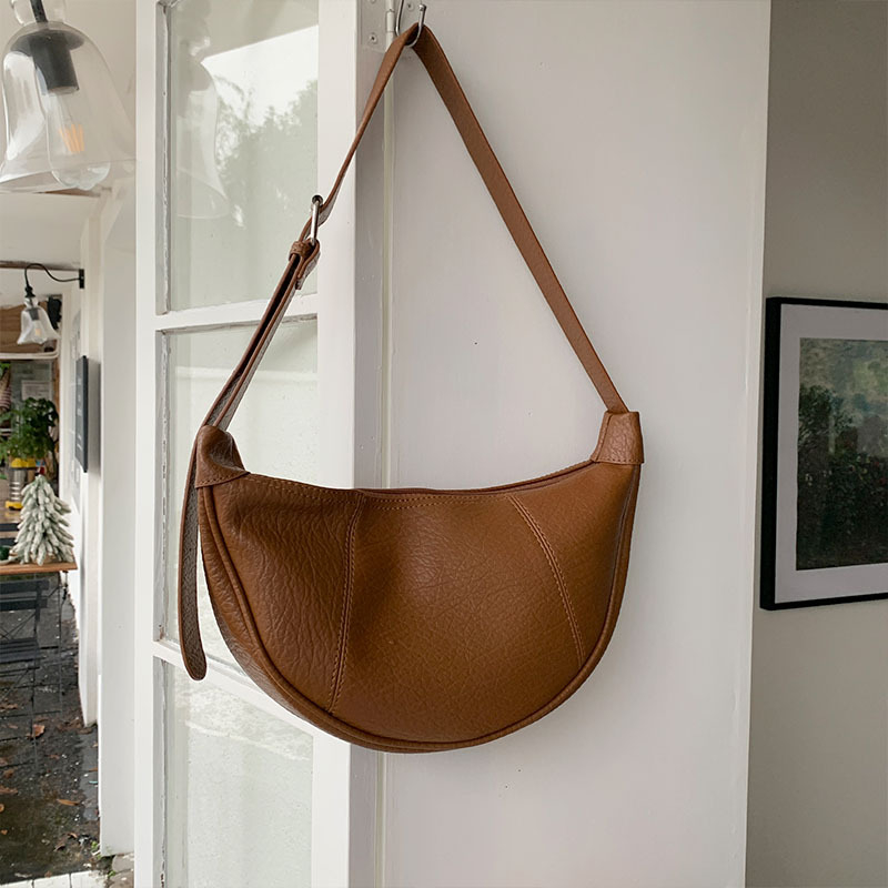 Ženska PU Saddle Bag - dumpling oblik, zatvarač, podstava od poliestera, unutarnji džep sa zatvaračem - The Cobbler King