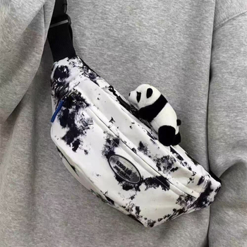 2025-ös japán-stílusú és koreai-stílusú tie-dye válltáska diákoknak, Oxford anyag, tavasz 2025, cipzár, telefon zseb