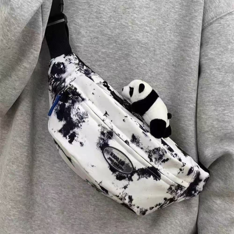 2025-ös japán-stílusú és koreai-stílusú tie-dye válltáska diákoknak, Oxford anyag, tavasz 2025, cipzár, telefon zseb