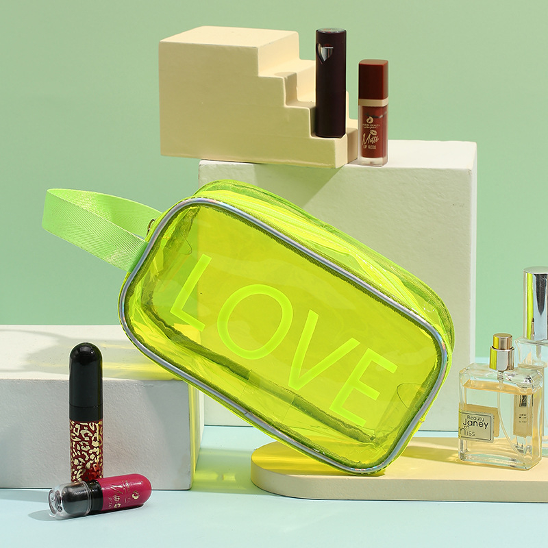 Geantă cosmetică imprimată PVC cu model de animale, căptușeală PVC, impermeabilă, separare umed-uscat.
