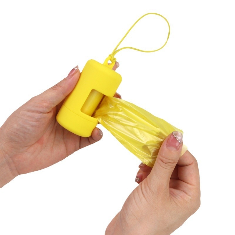 Dávkovač vreciek na odpadky s elastickou matnou nádobou na skladovanie – ABS materiál, nástroj na zber výkalov pre domáce zvieratá