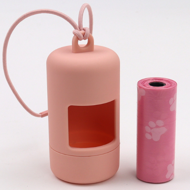 Dávkovač vreciek na odpadky s elastickou matnou nádobou na skladovanie – ABS materiál, nástroj na zber výkalov pre domáce zvieratá